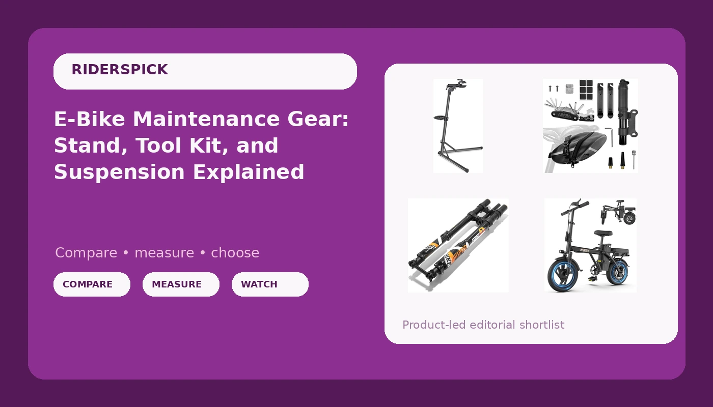 E-Bike Maintenance Gear: Stand, Tool Kit, and Suspension Explained