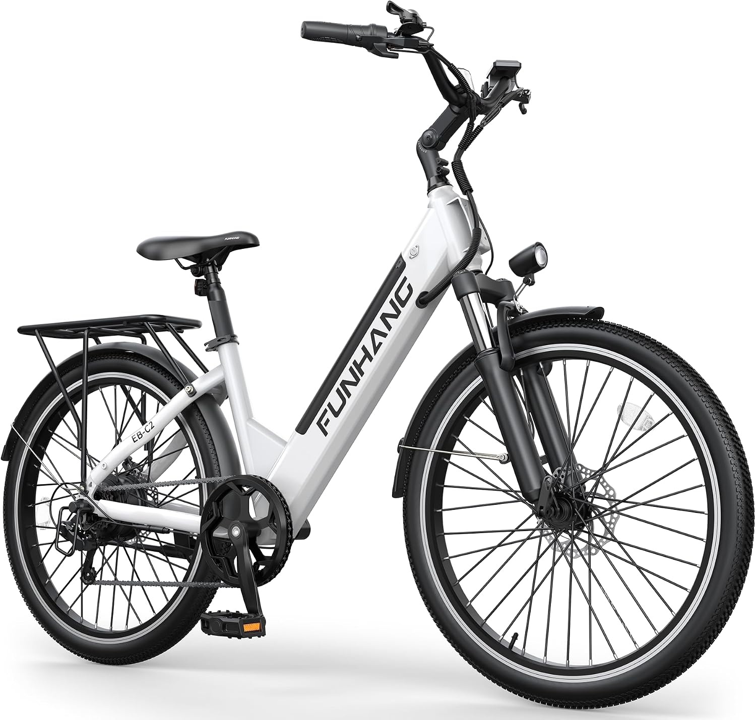 Funhang Electric Bike for Adults, 1000W Peak Ebike, Step Thru Commuter
