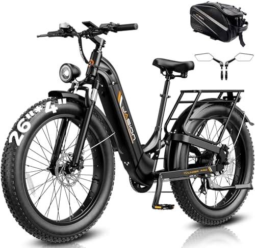 Jasion Thunder PRO/ST Electric Bike,2000W Peak Ebikes for Adults,26''Fat Tire Best Ebike for Men,90 Miles with 1040Wh Battery,35 MPH Max Speed Bicycles,500 lbs Capacity,Certified By UL2849